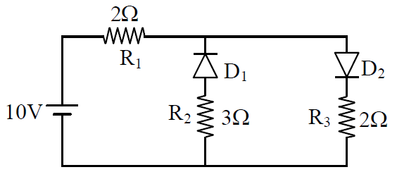 circuit with two ideal diodes